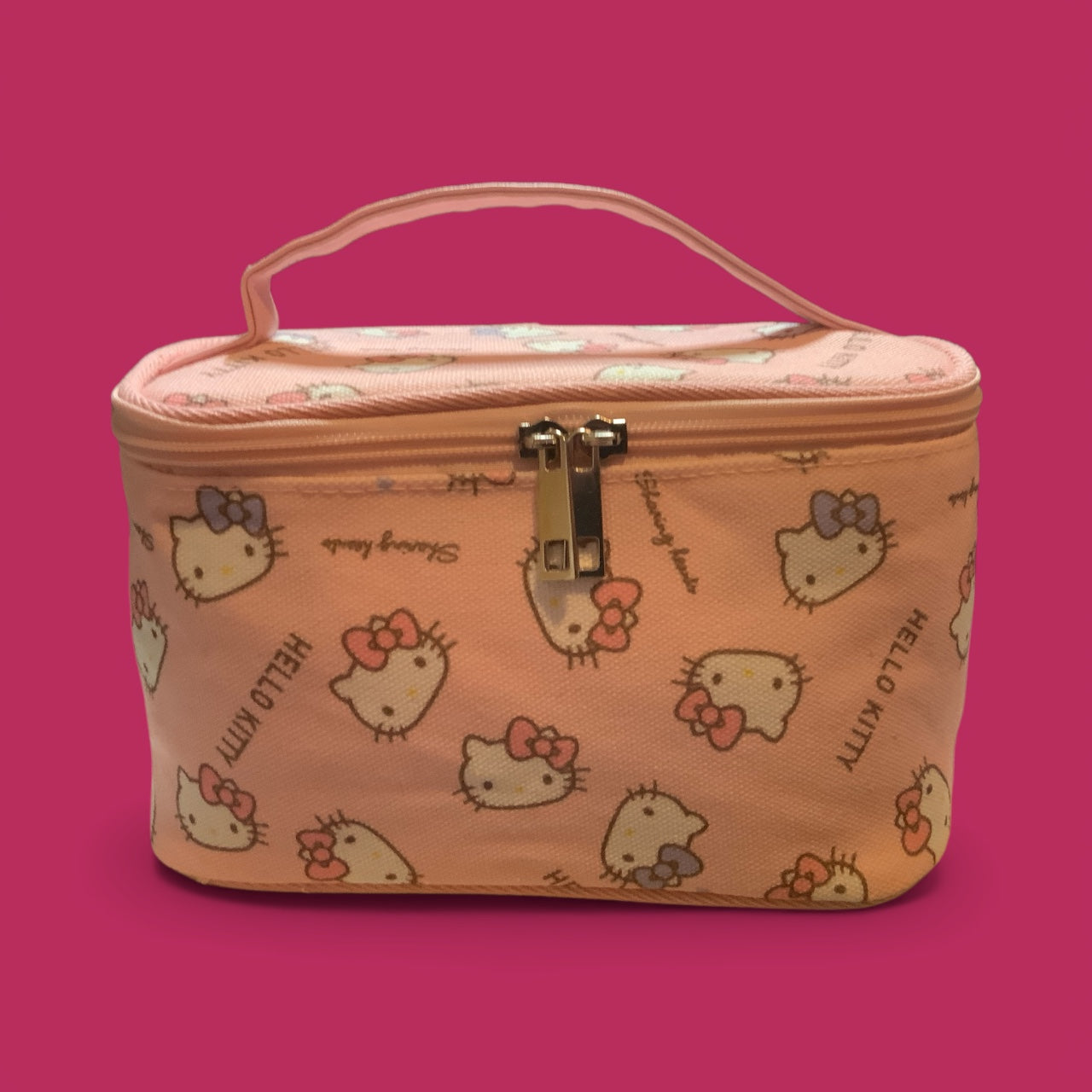 Hello Kitty Makeup Bag | Cute Pink Cosmetic Case | Sanrio Travel Toiletry Bag | Kawaii Storage Pouch | Gift for Girls & Collectors | Hello Kitty Organizer