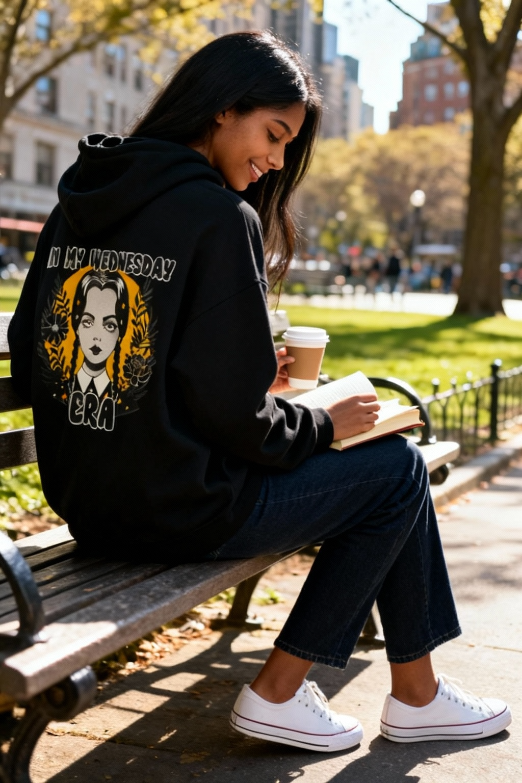 In My Wednesday Era Sweatshirt – Gothic Aesthetic Crewneck, Dark Academia Inspired Shirt – Spooky Cute Fall & Halloween Sweatshirt for Women