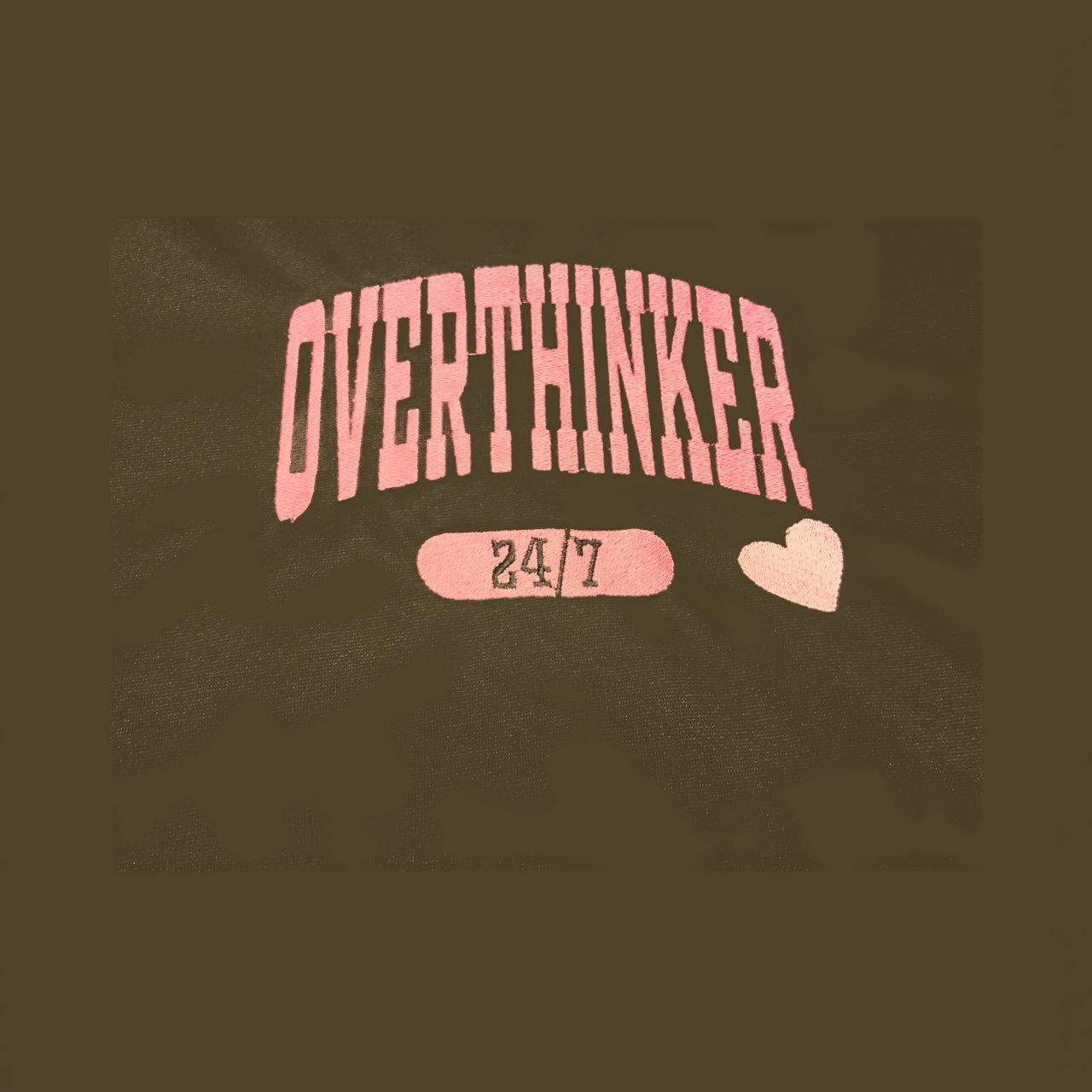 Overthinker 24/7 Sweatshirt – Funny Mental Health Crewneck – Cozy Self-Care Gift for Women, Relatable Quote Sweater, Soft Casual Pullover