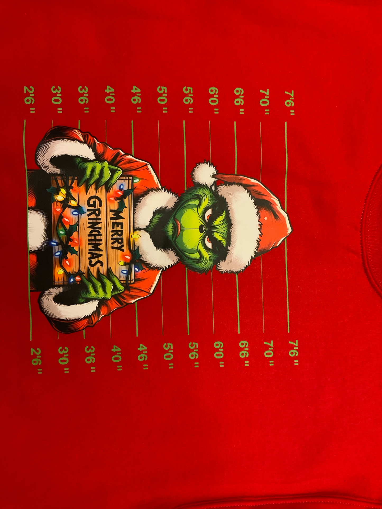 Merry Grinchmas Sweatshirt – Funny Christmas Sweatshirt for Grinch Lovers – Holiday Crewneck with Lights, Santa Hat & Naughty List Design – Cozy Xmas Gift