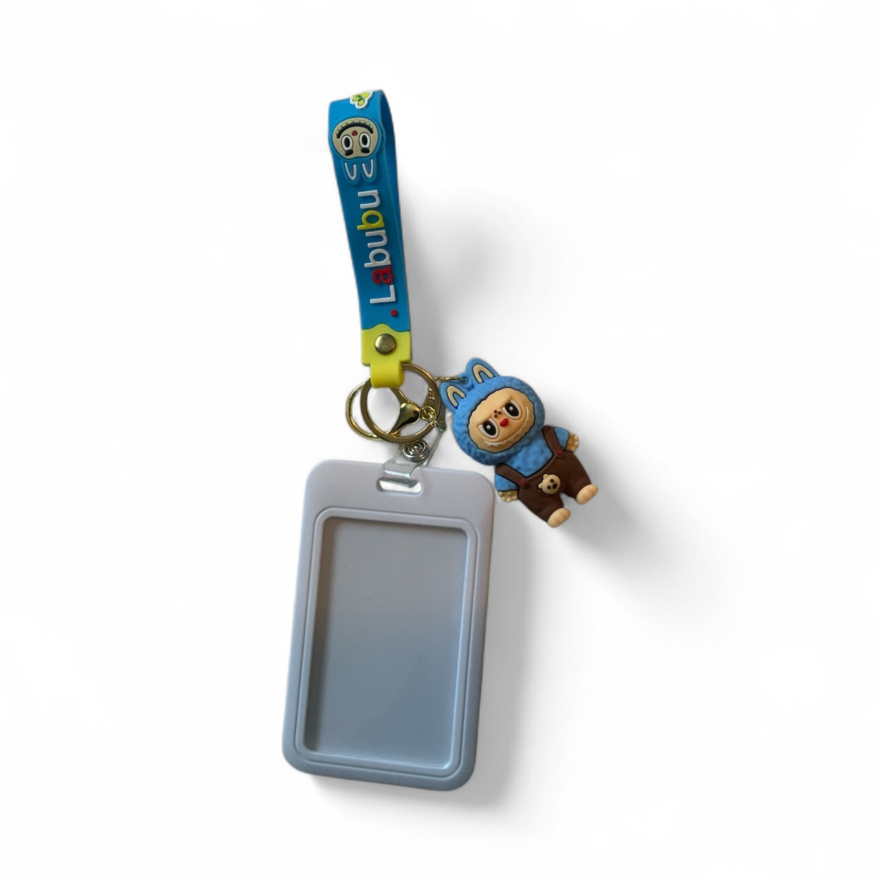 Labubu Character ID Holder with Keychain – Cute Anime Lanyard & Card Case Set – Kawaii Accessory Gift for Teens, Students & Collectors