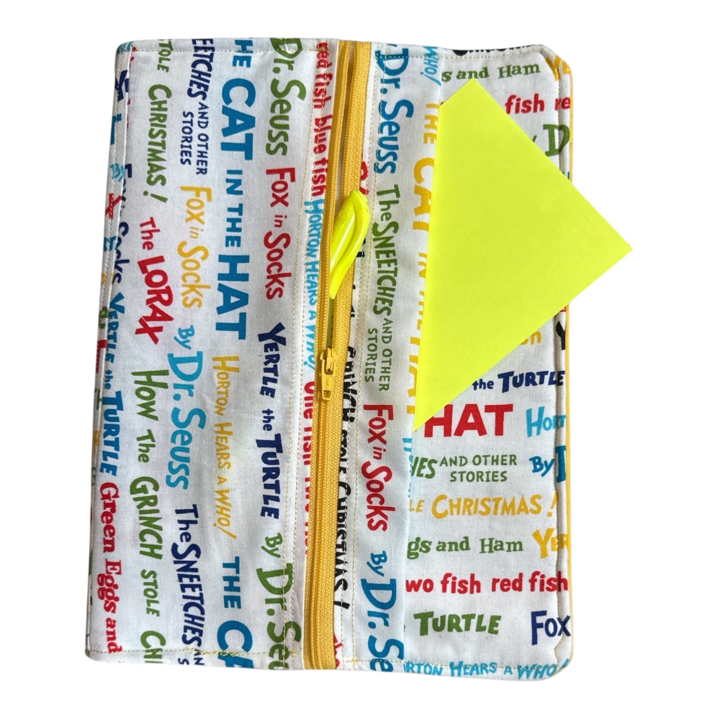 Notebook Cover - Dr. Seuss Composition Notebook Cover – Reusable Fabric Book Cover for School, Teachers & Student