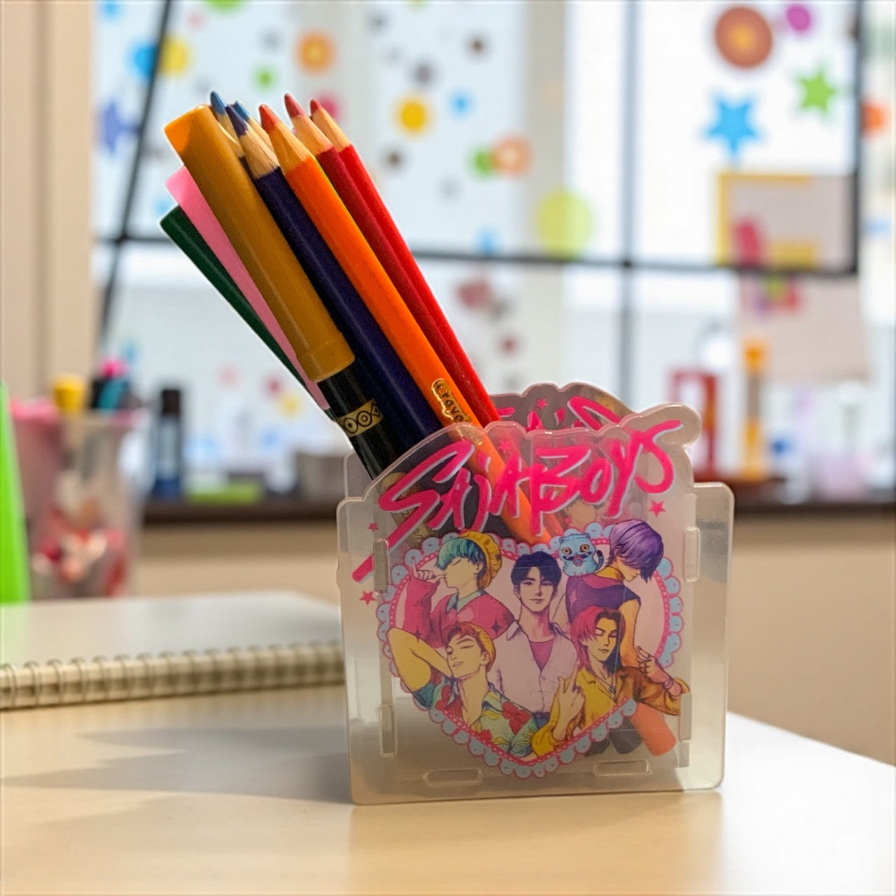 Demon Hunters K-Pop Pencil Holder | Saja Boys & Huntrix Desk Organizer | Kpop Fan Gift | Colorful Fandom Stationery Holder | Cute Desk Accessory