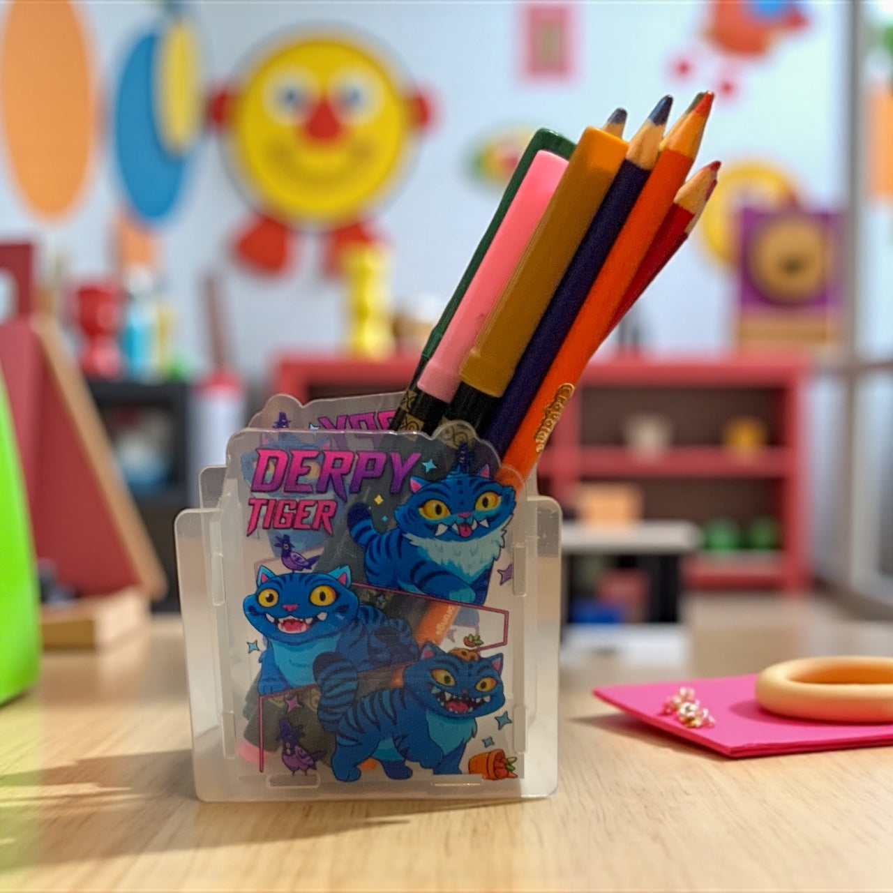 Pencil Holder | K-Pop Saja Boys & Huntrix Demon Hunters Pencil Holder | Anime Desk Organizer | Acrylic Stationery Holder | Kpop Fantasy Gift for Fans | Cute Desk Decor