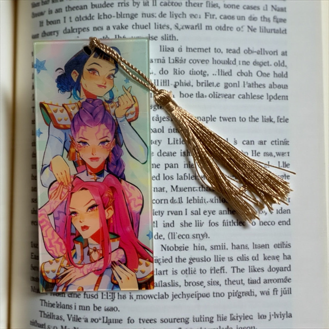 Bookmark | K-Pop Saja Boys & Demon Huntrix Demon Hunters Acrylic Bookmark | Anime-Inspired Pop Culture Bookmark | Cute Durable Gift for Readers & Collectors