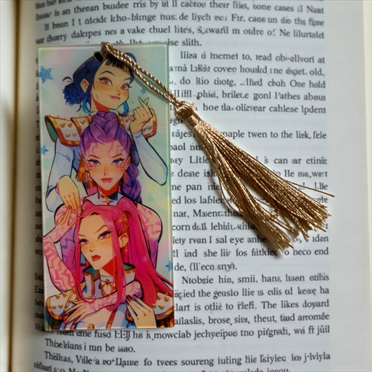 Bookmark | K-Pop Saja Boys & Demon Huntrix Demon Hunters Acrylic Bookmark | Anime-Inspired Pop Culture Bookmark | Cute Durable Gift for Readers & Collectors