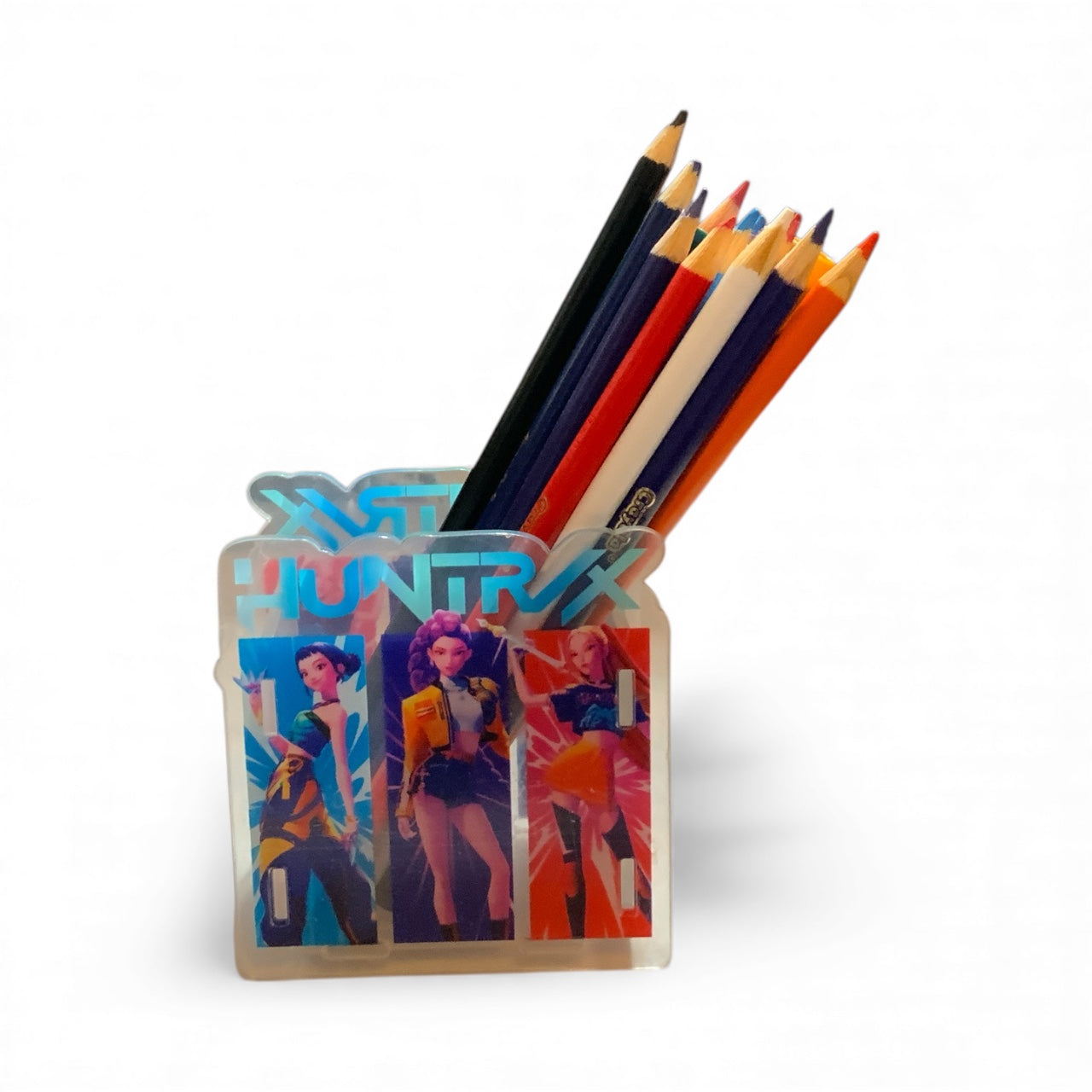 Demon Hunters K-Pop Pencil Holder | Saja Boys & Huntrix Desk Organizer | Kpop Fan Gift | Colorful Fandom Stationery Holder | Cute Desk Accessory