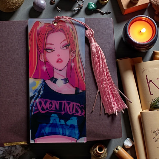 Bookmark | K-Pop Saja Boys & Demon Huntrix Demon Hunters Acrylic Bookmark | Anime-Inspired Pop Culture Bookmark | Cute Durable Gift for Readers & Collectors