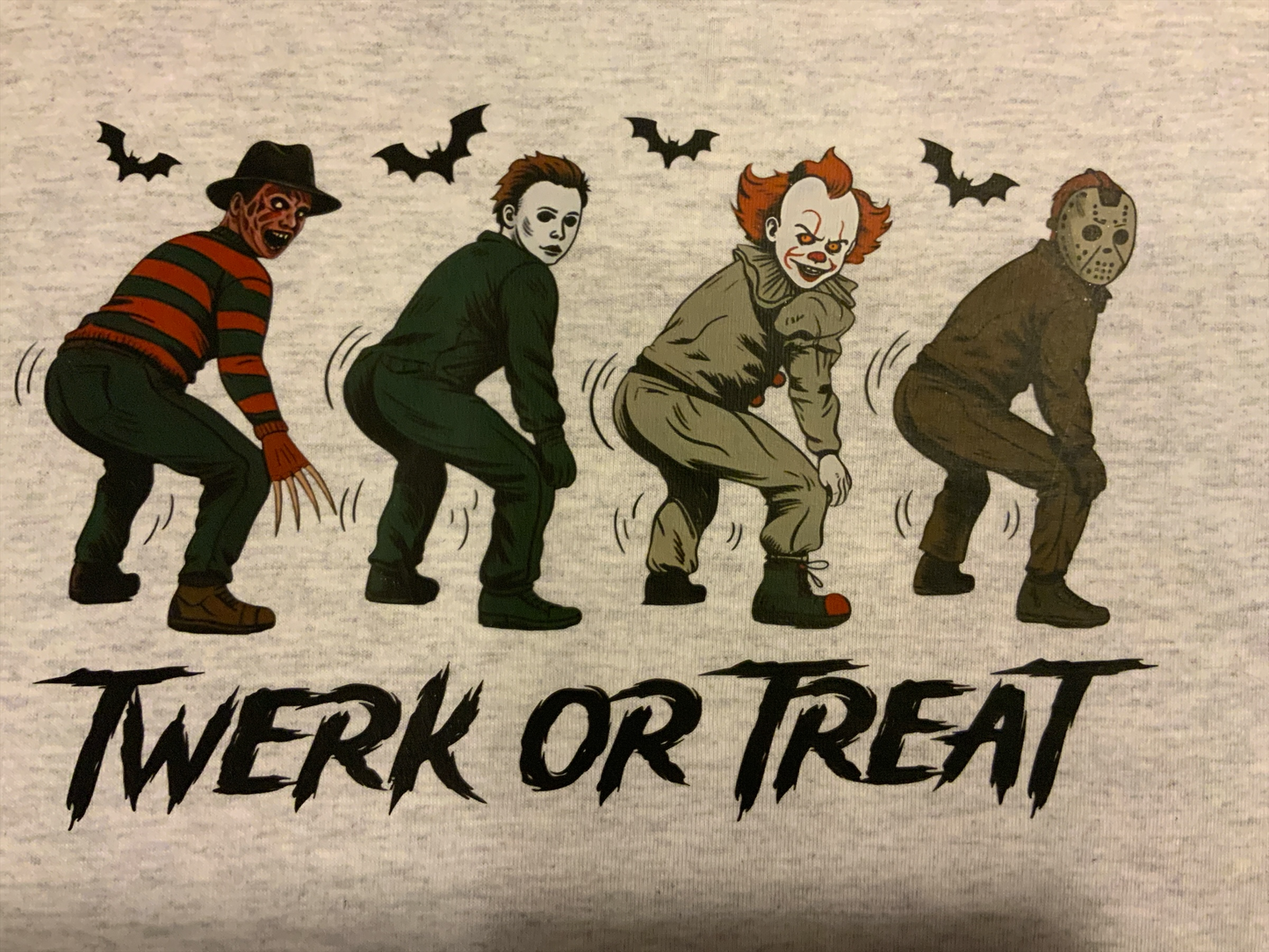 Twerk or Treat Halloween Long Sleeve Shirt | Funny Horror Movie Character Graphic Tee | Spooky Season Unisex Top