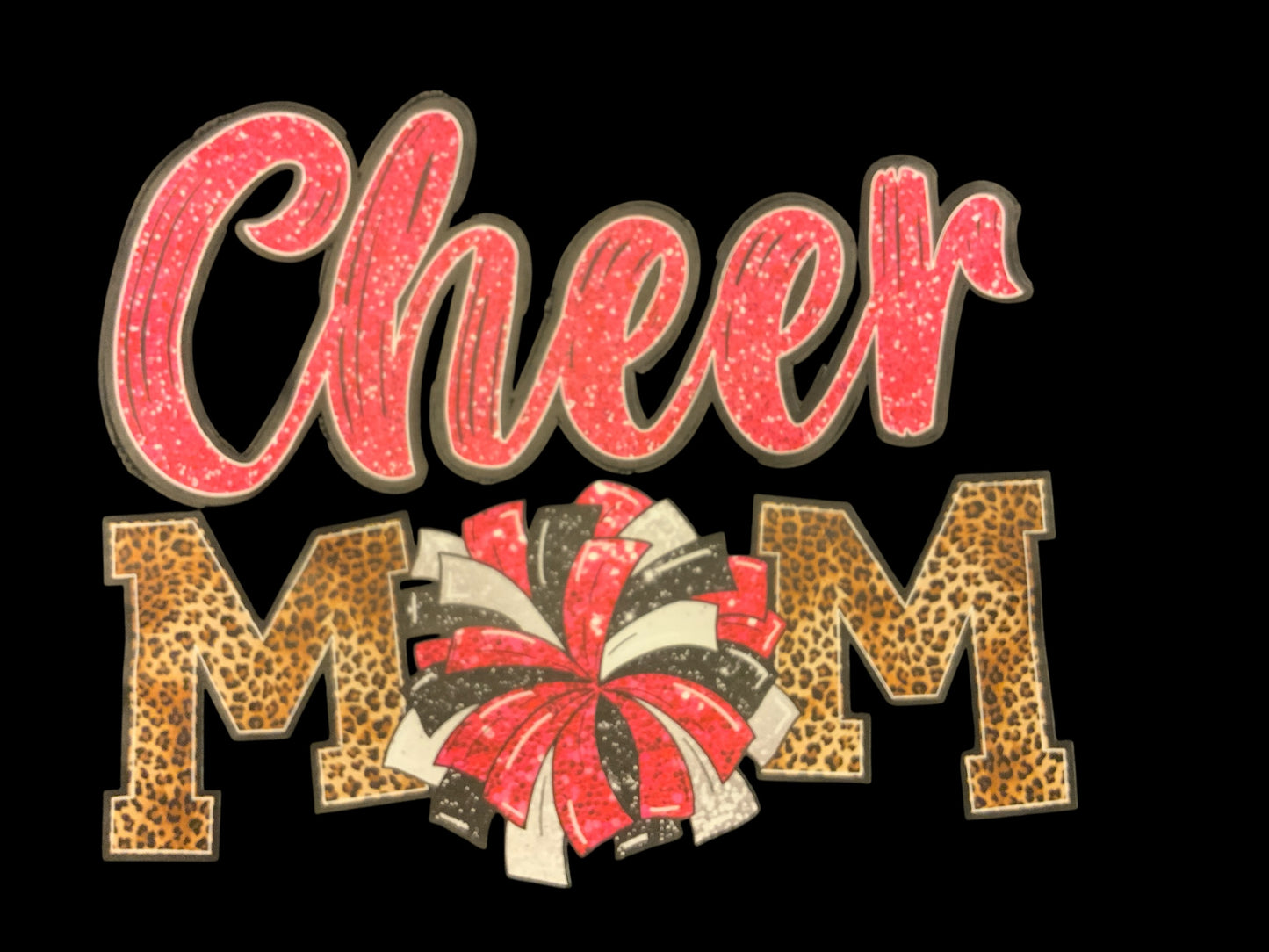 Show your spirit and sparkle with this eye-catching Cheer Mom tee or sweatshirt — perfect for every proud cheer parent!