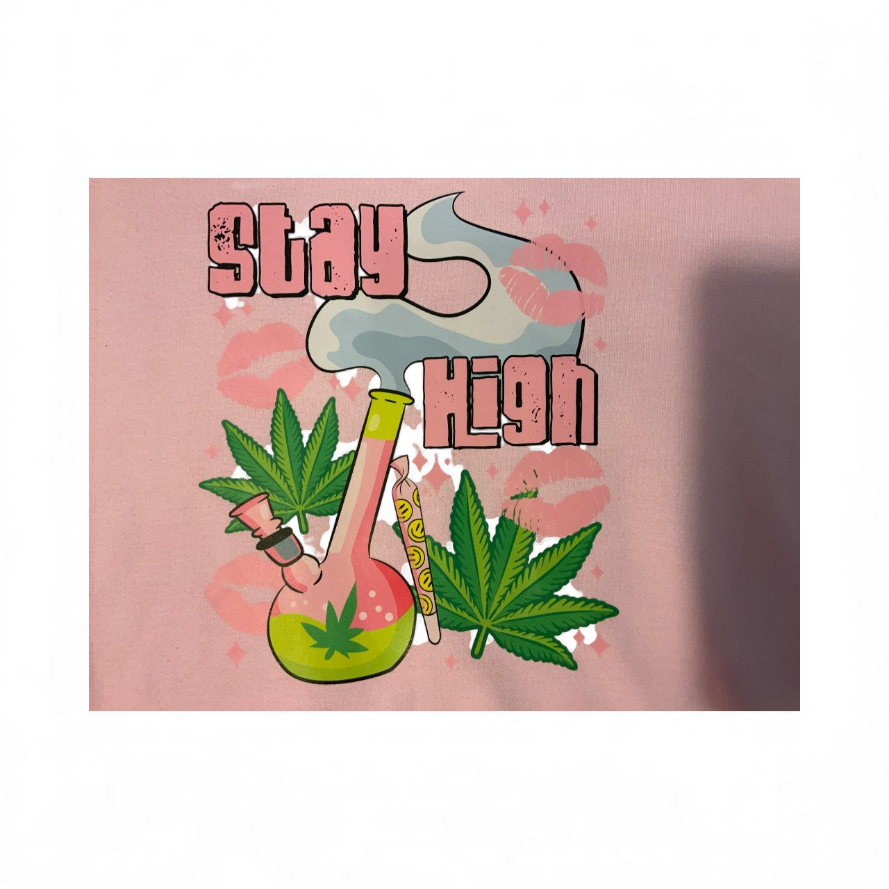 Stay High Sweatshirt – Funny Stoner Weed Shirt with Bong and Leaf Design – Cannabis Lover Gift, 420 Vibes, Marijuana Smoke Graphic Hoodie or Teshirt