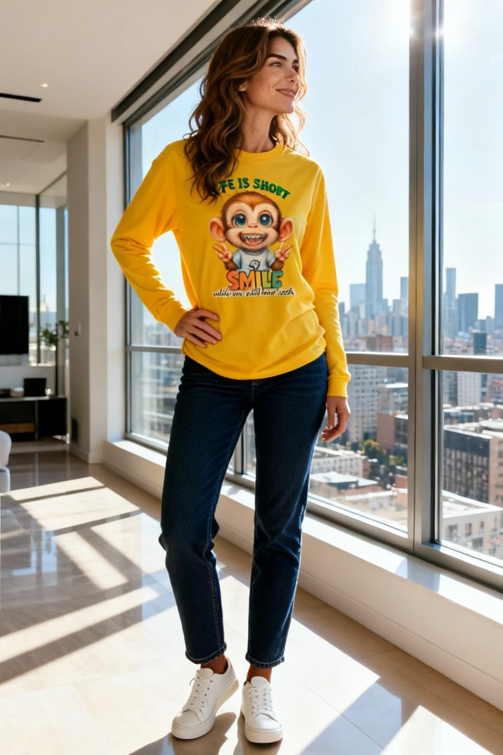 Long sleeve shirt | Looking for a Snack Long Sleeve Shirt | Funny Flirty Graphic Tee | Bold Yellow “I’m the Snack” Shirt | Confident Women’s Long Sleeve Topirt