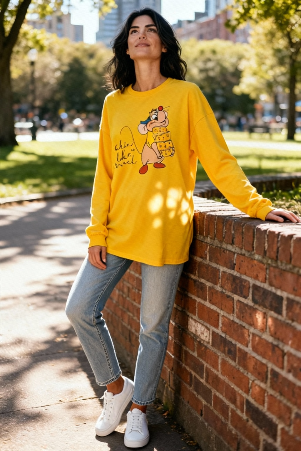 Long sleeve shirt | Looking for a Snack Long Sleeve Shirt | Funny Flirty Graphic Tee | Bold Yellow “I’m the Snack” Shirt | Confident Women’s Long Sleeve Topirt