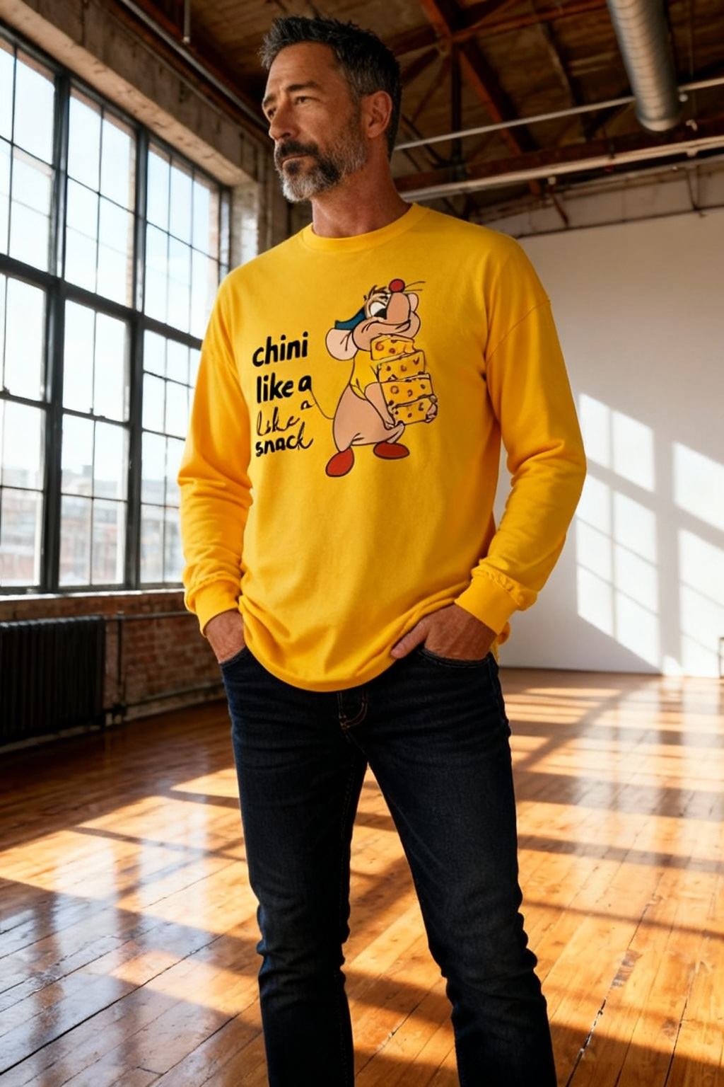 Long sleeve shirt | Looking for a Snack Long Sleeve Shirt | Funny Flirty Graphic Tee | Bold Yellow “I’m the Snack” Shirt | Confident Women’s Long Sleeve Topirt