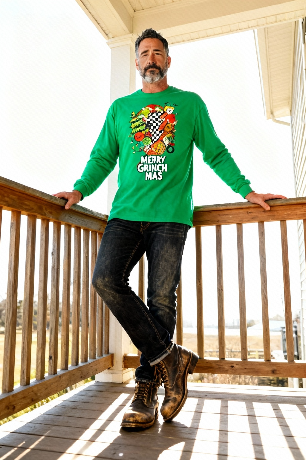 Handmade Merry Grinchmas Long Sleeve Shirt | Unisex Christmas Grinch Top | Funny Holiday Tee | Green Grinch Long Sleeve | Whimsical Xmas Gift for Her or Him
