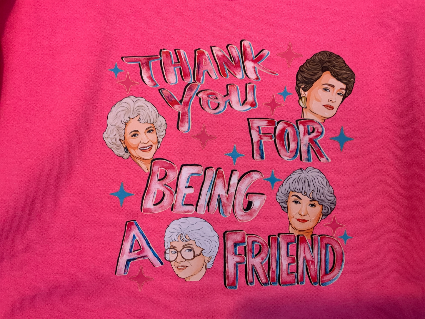 Thank You for Being a Friend Sweatshirt | Golden Girls Crewneck | Retro 80s TV Show Shirt | Funny Friendship Gift | Cozy Vintage Style Pullover