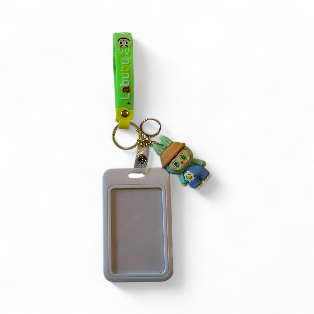 Labubu Character ID Holder with Keychain – Cute Anime Lanyard & Card Case Set – Kawaii Accessory Gift for Teens, Students & Collectors