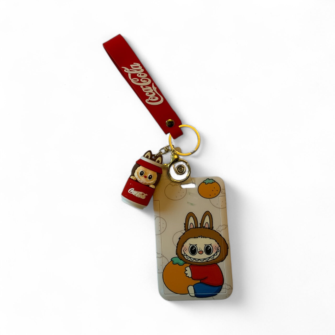 Labubu Character ID Holder with Keychain – Cute Anime Lanyard & Card Case Set – Kawaii Accessory Gift for Teens, Students & Collectors