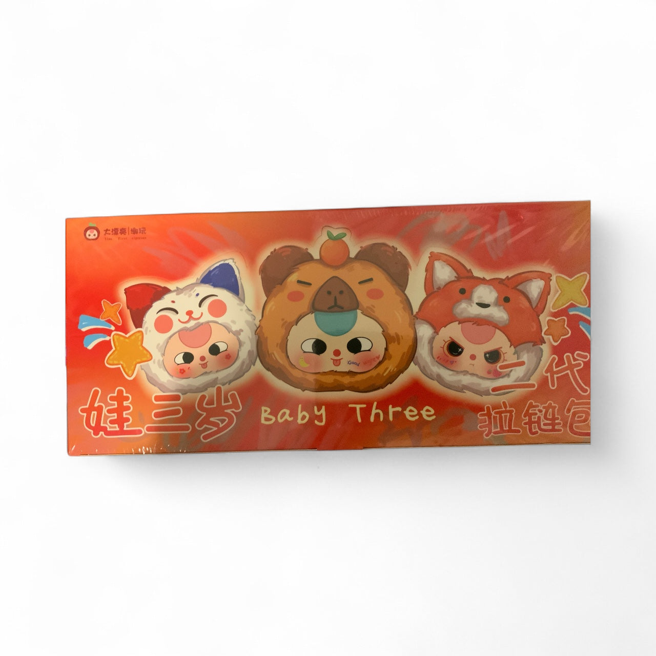 Baby Three Together Series 2nd Generation Zipper Bag Blind Box – 1 Random Plush Zipper Bag Collectible