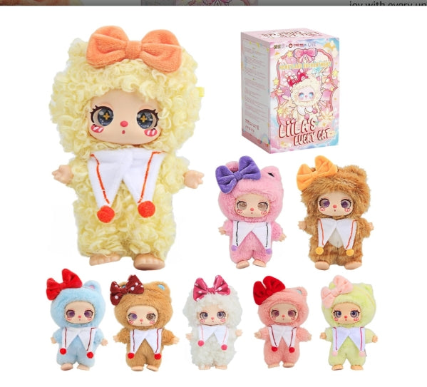 Liila’s Lucky Cat Plush Blind Box – Honeyland Enchantment Series | Cute Collectible Kawaii Mystery Toy