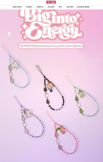 Big Time Energy Phone Charm | Cute Beaded Phone Strap | Colorful Aesthetic Wrist Lanyard | Trendy Charm Accessory for Phones & Bags