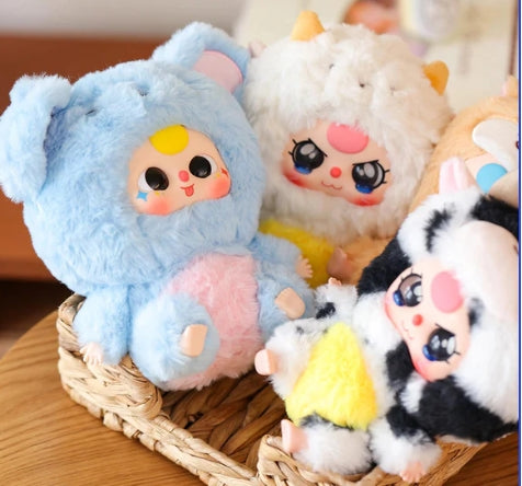 Baby Three Zodiac Series | Kawaii Collectible Plush Blind Box – 12 Zodiac Signs